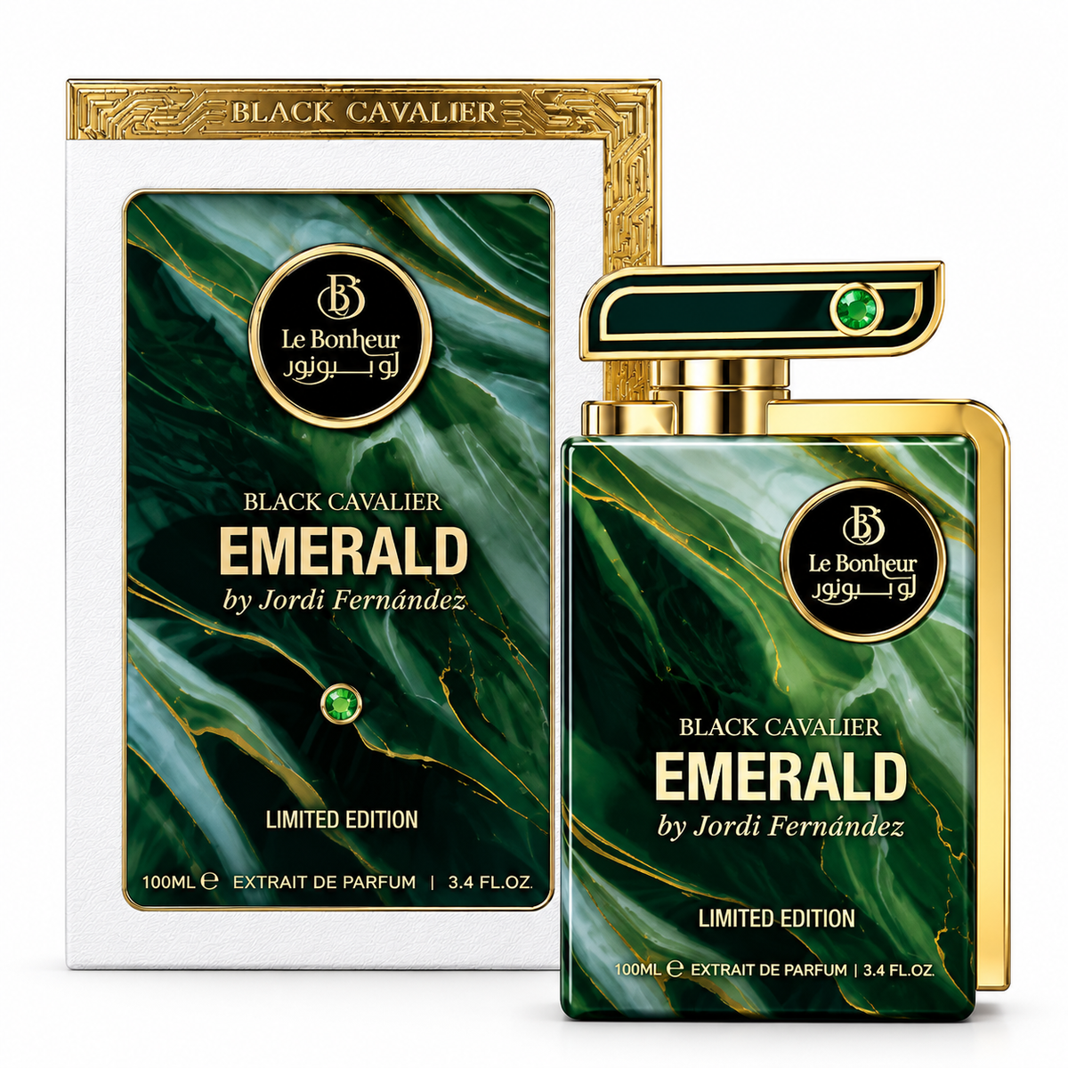 Le Bonheur Black Cavalier Emerald Limited Edition Extrait de Parfum 100ml