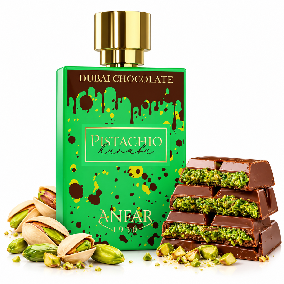 Anfar 1950 Pistachio Kunafa Dubai Chocolate Extrait de Parfum 80ml